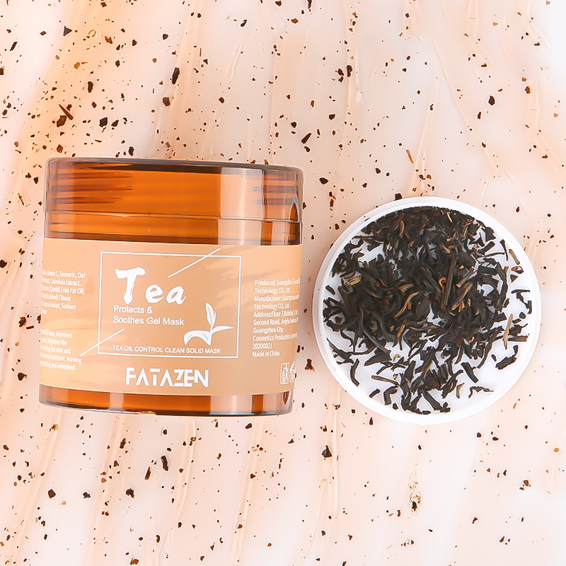 Custom Logo Deep Hydration Black Tea Clay Mask Face Mask Skin Care Products Whitening Smoothing Extract Facial Clay Mask