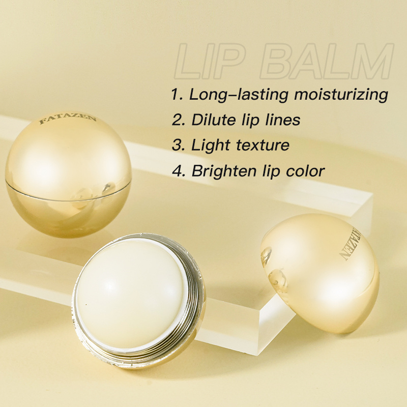 OEM Organic Vegan Chapstick Moisturizing Lip Cream Golden Silver Hydrating Lip Balm Round Ball Natural Plumping Lip Balm