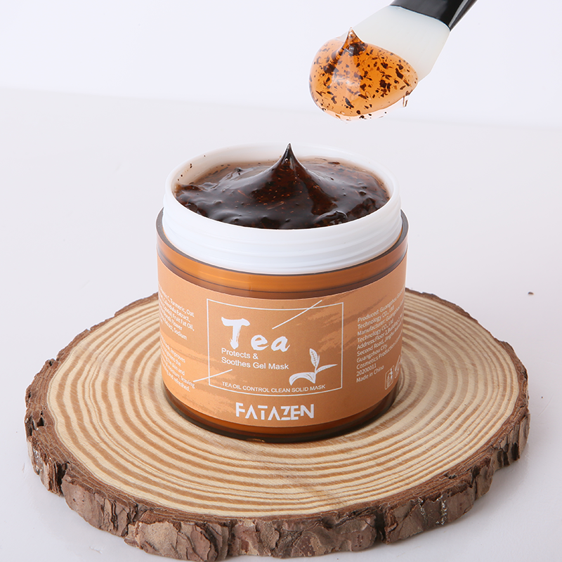 Custom Logo Deep Hydration Black Tea Clay Mask Face Mask Skin Care Products Whitening Smoothing Extract Facial Clay Mask