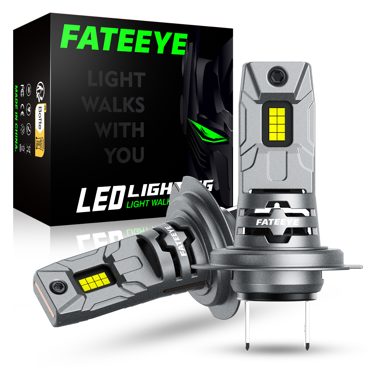 FateEye f10 H7 auto led headlight h4 12000lumen 60w Car Motorcycle h7 led headlight bulbs high beam for Honda