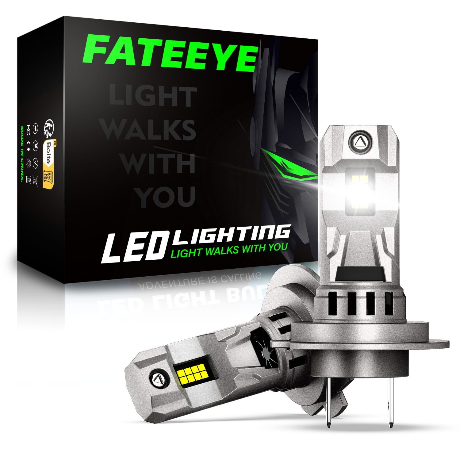 FateEye F11 H11 H7 H4 9005 led bulbs automotive lighting system 70watts 20000 lumens car accessories for car led headlight