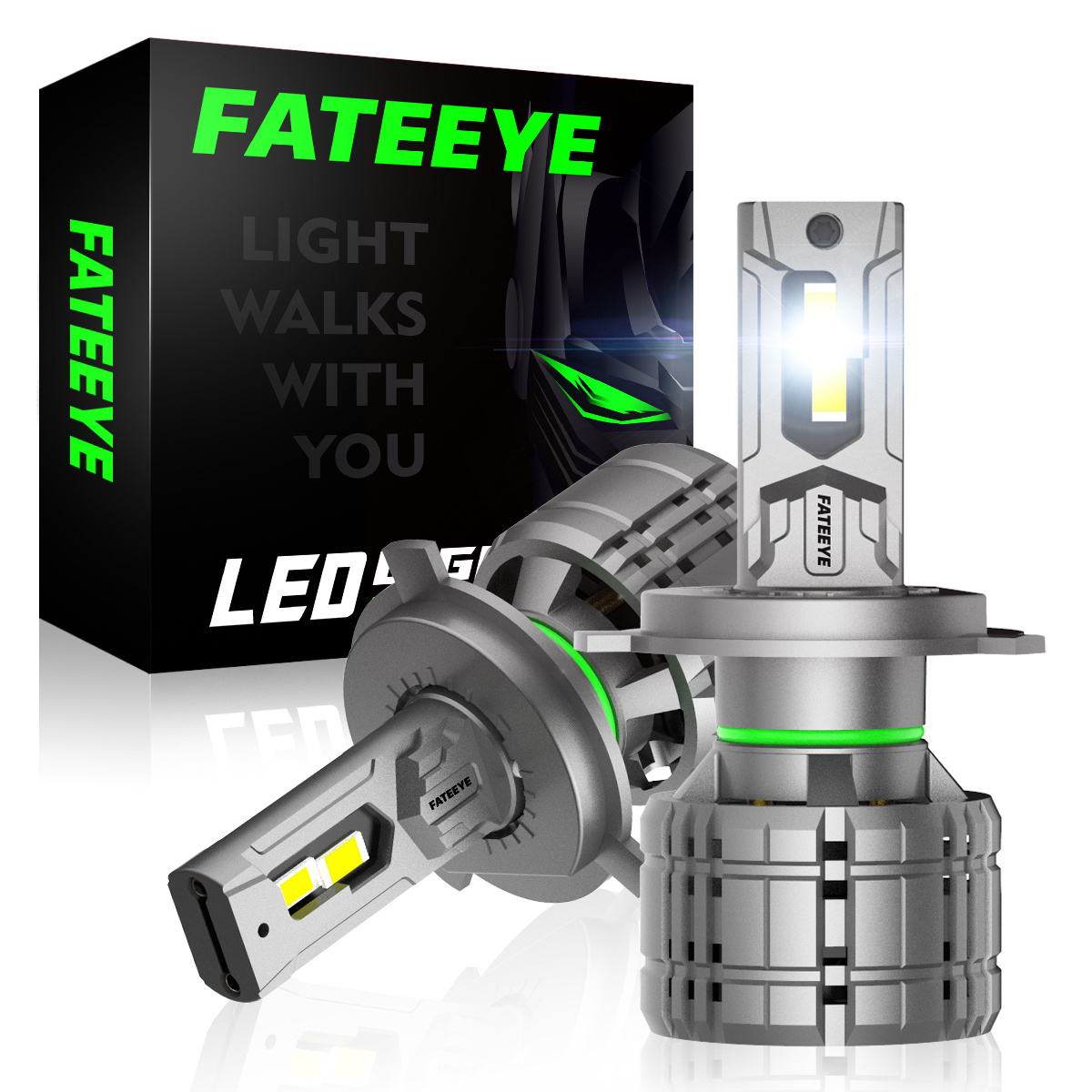 Fateeye high power 40000LM 6500K White canbus headlight F9S 200W H7 h4 h11 d1s d2s d3s led headlight bulb