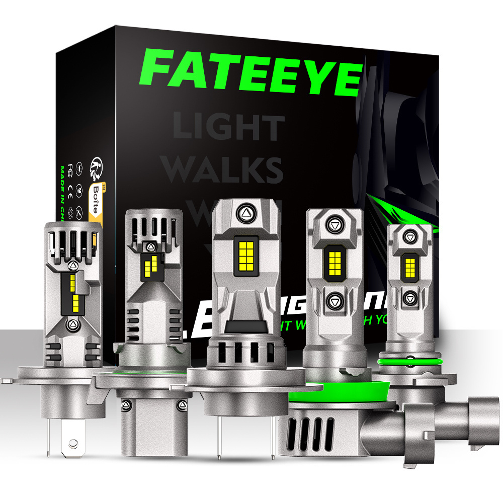 FateEye High Low Beam car lights H4 LED moto auto lighting headlight 6500K White 9003 HB2 H4 led bulbs for led headlight