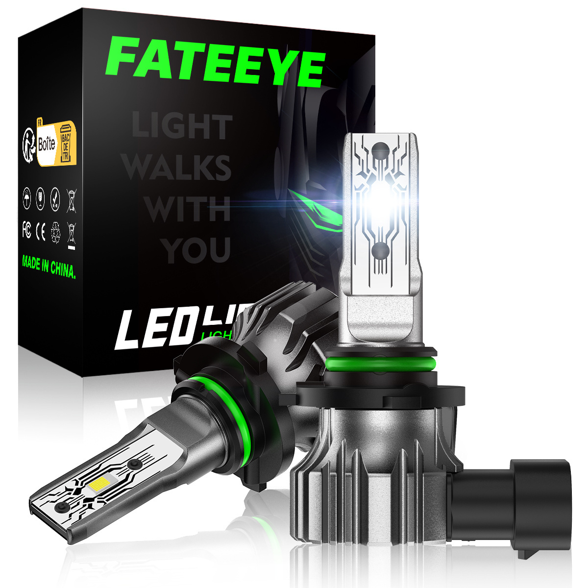 FATEEYE F1 10000lumen led headlight motorcycle bulb faro para moto fog/driving lights h7 h11 hb3 9005 50w led headlight