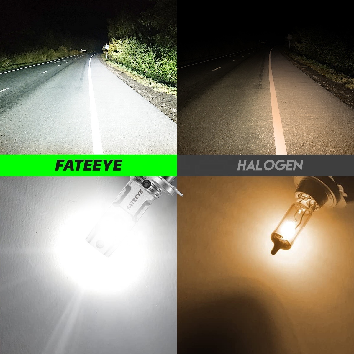 FateEye F8 H7 Led Headlight Bulb hot sale in europe 360 beam canbus free H4 h11 9005 9006 LED headlight bulb for car