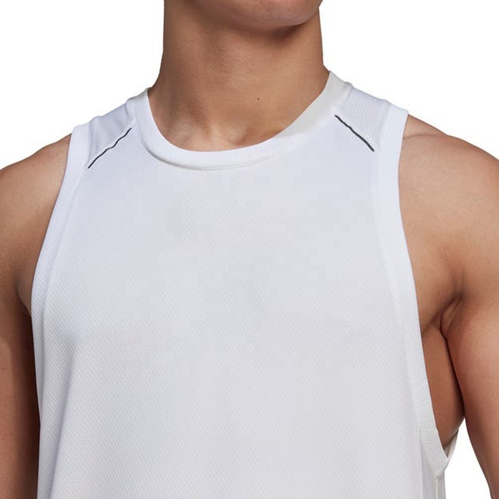 Latest Design Men's Plus Size Breathable Gym Vest Tank Tops Newest Design Polyester Mesh Men Tank Tops For Fitness