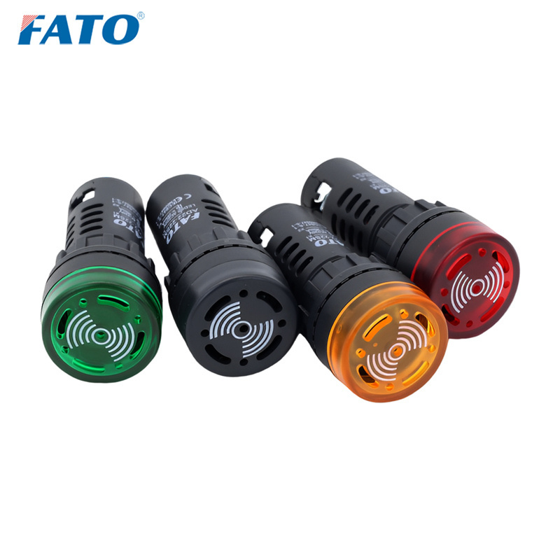 FATO AD22-22SM Flash LED Alarm Indicator Light Buzzer 6V 12V 24V  LED Buzzer Light For household