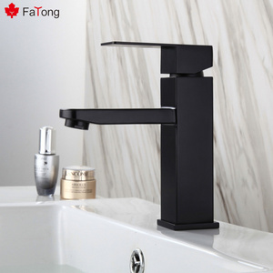 FOSHAN FATONG basin tap modern bathroom sink faucet water tap black basin faucet