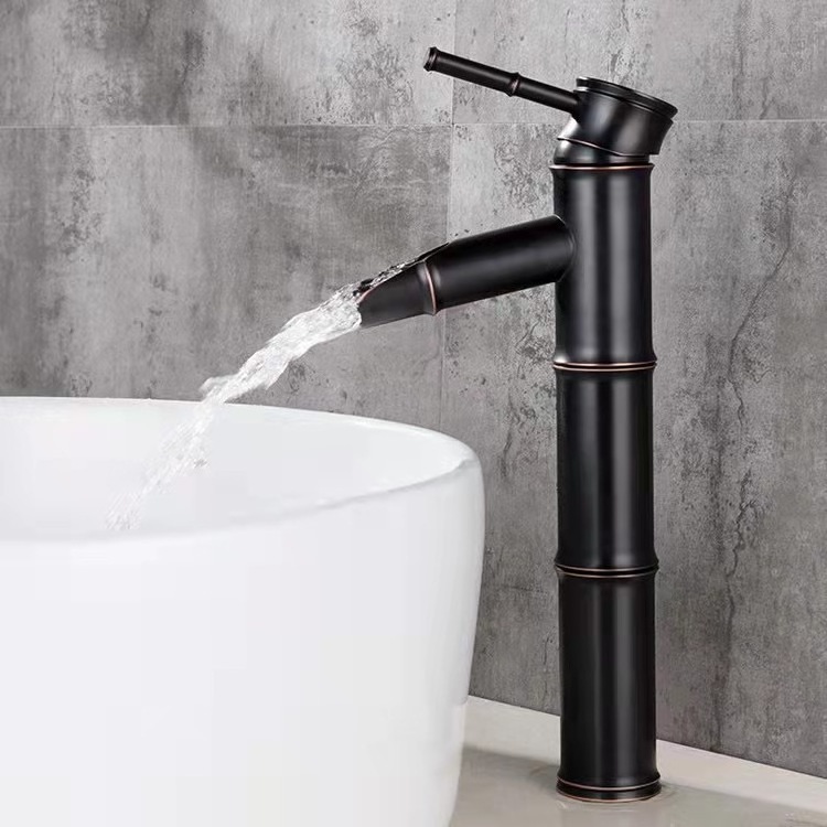 Bamboo Design Brass Hot Bathroom Faucet Basin Mixer Tap