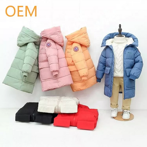 Wholesale Girls Down Coat 2021 Winter Kids Mid-length Children Clothing Boys And Girls Custom Jackets For Kid