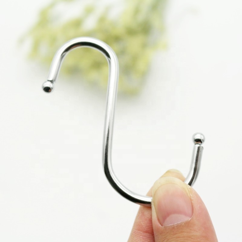 7 Sizes S Hook Stainless Steel Metal Hangers Hanging Hooks for Pan Pots Utensils Closet Clothes Bags Towels Plants Kitchen Hooks