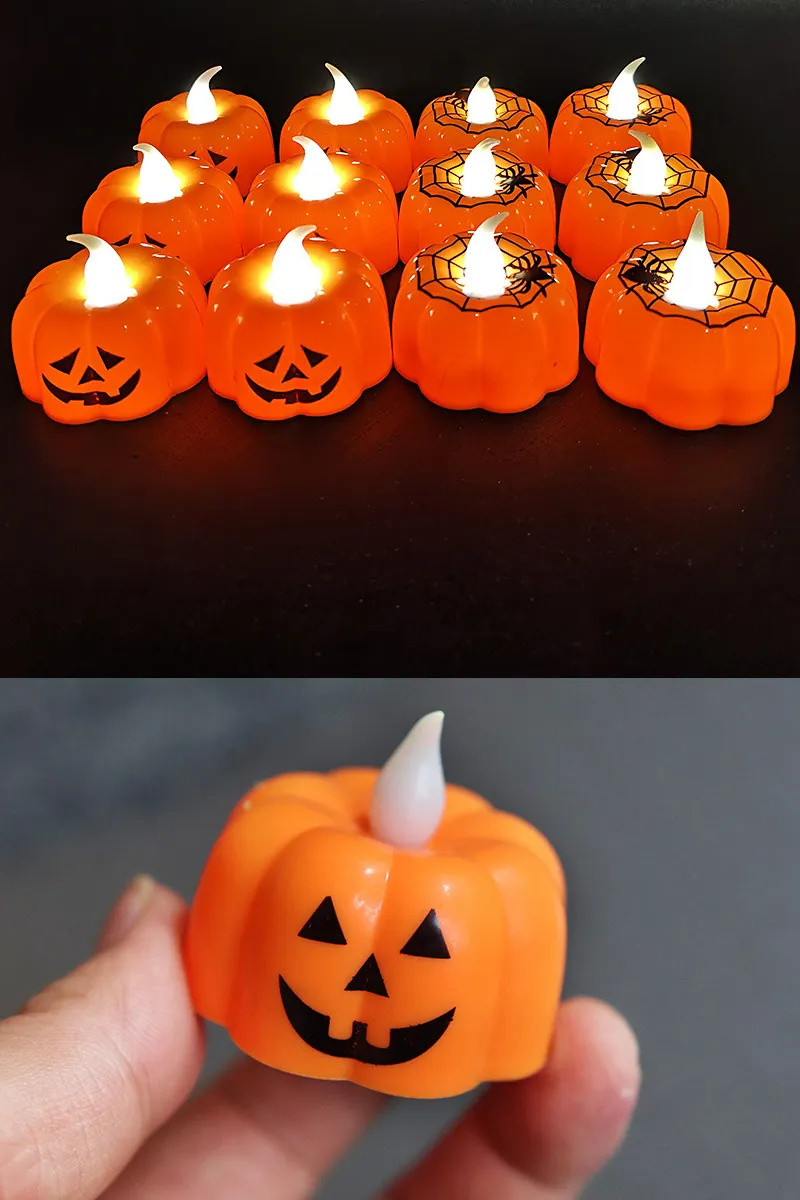 Halloween electronic candle lights LED Pumpkin Skull Halloween Decorations Props