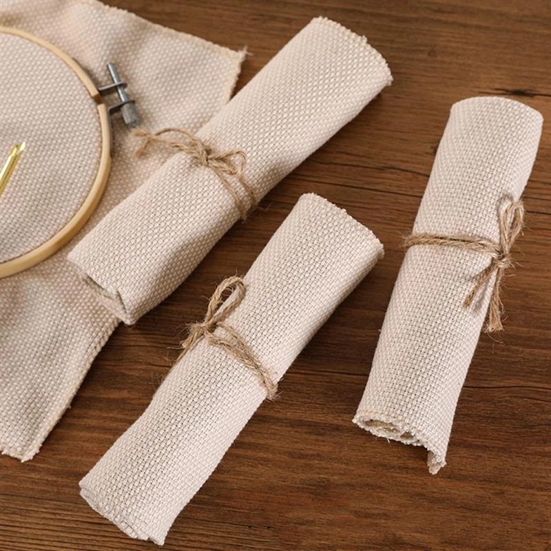 24cm 28cm 36cm Needlework Fabric Linen Needlework Fabric Monk Cloth for Punch Needle Rug-Punch Needles & Pinch Needle