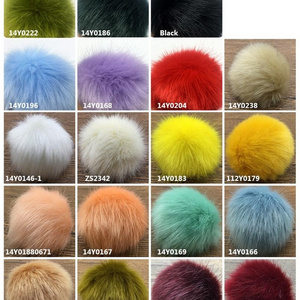 Winter Hats Pom Poms Knitting Hats Keychain DIY Craft Accessory Pompom Ball Faux Fur Pompom Faux Rabbit Fur