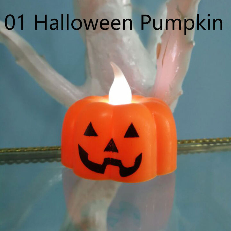 Halloween electronic candle lights LED Pumpkin Skull Halloween Decorations Props