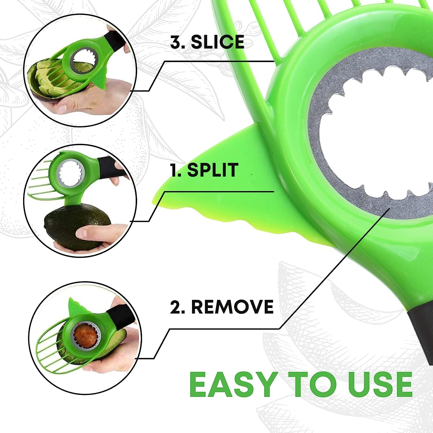 Creative Avocado Cutting Kiwi Cutting Avocado Chopping Pitcher Multifunctional Avocado Cutter