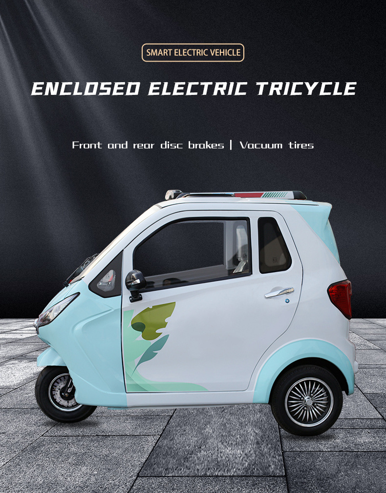 delivery electric cargo tricycle enclosed cabin electric tricycle bike for sale