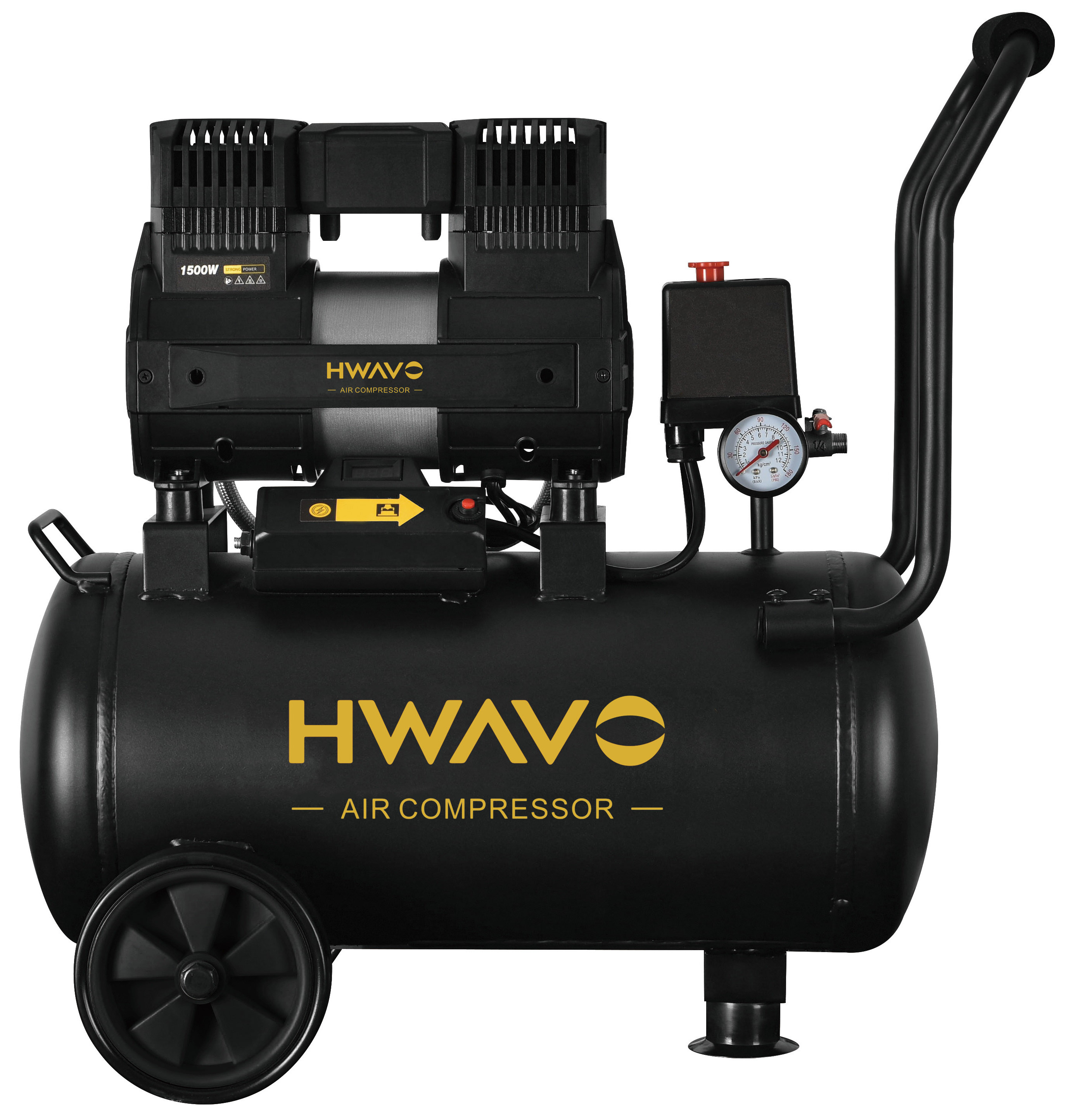 Manufacturer industrial air compressor 1500W 2800rpm Portable 30L quiet oil free air compressor for tire inflator