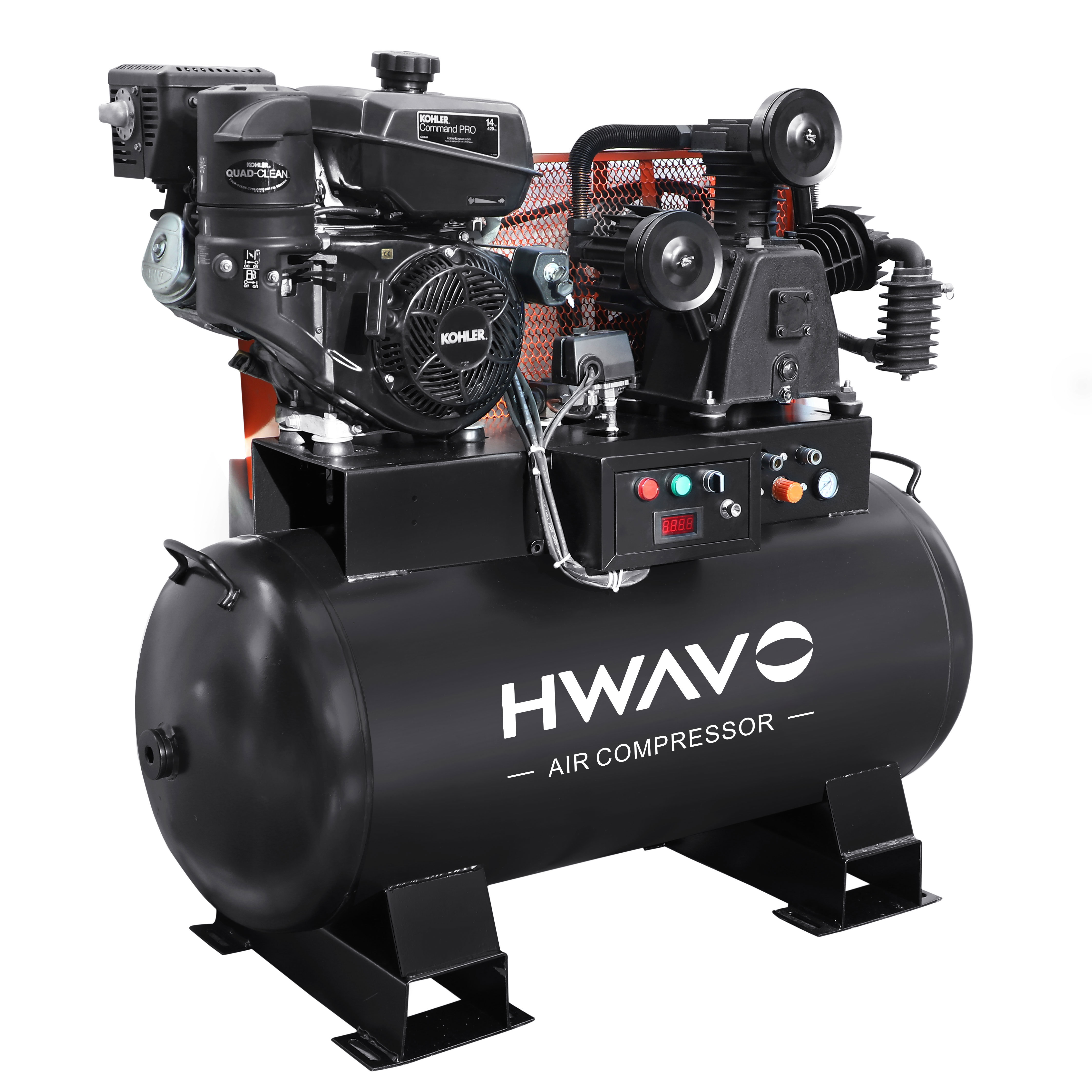 Competitive Price 10HP 15HP Petrol Gasoline Engine 230L 60 Gallon 150psi 180psi  Industrial Mining  Piston air compressor