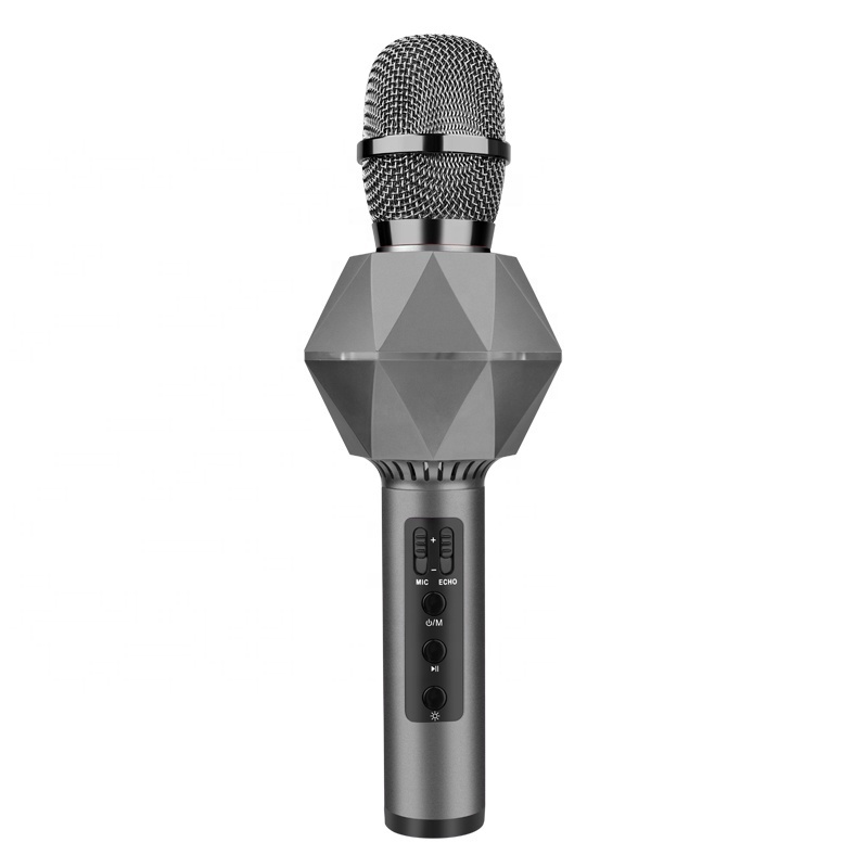 Patent Diamond Design  Fashion Microphone Speaker with Wireless Handheld Karaoke Microphone