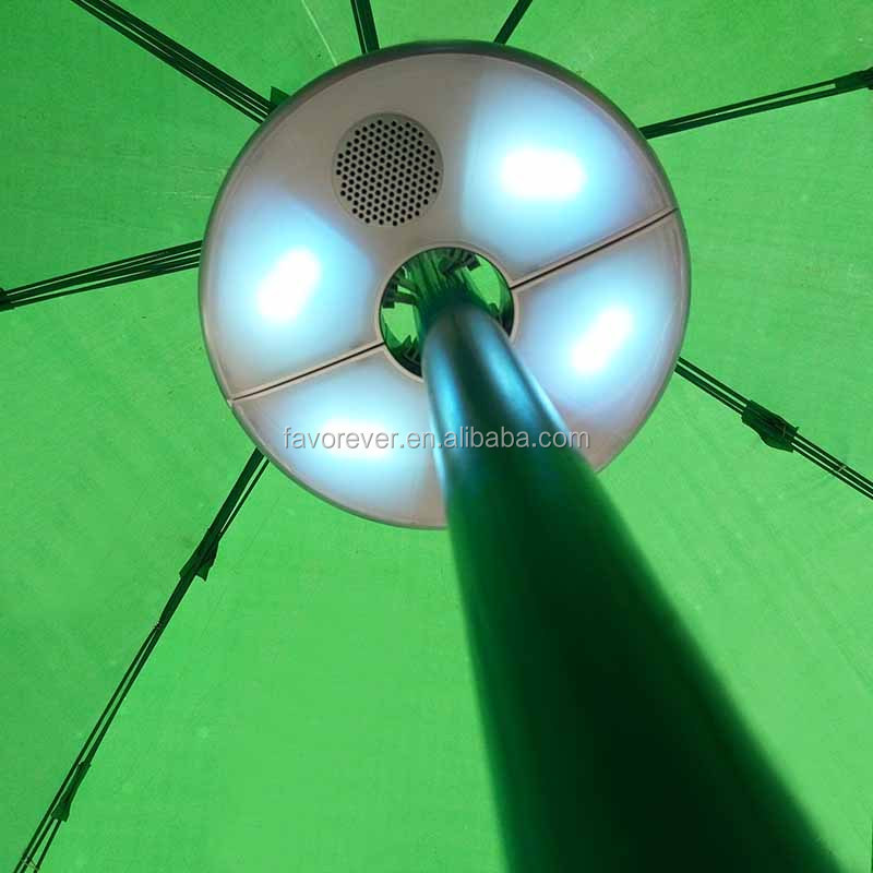 Hot Sell Outdoor umbrella LED light speaker