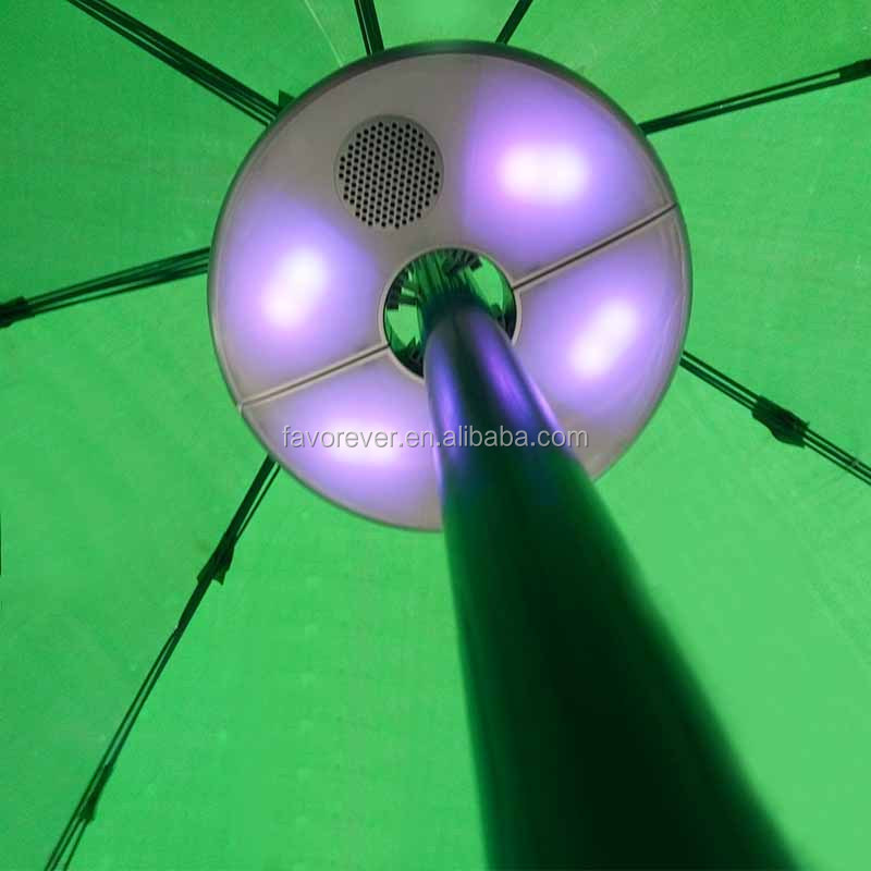 Hot Sell Outdoor umbrella LED light speaker