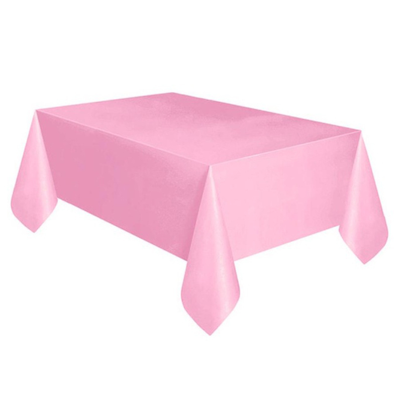 Rectangle Tablecloth Disposable Plastic Table Covers Pure ColorsWipe Clean Party Table Cloth Covers