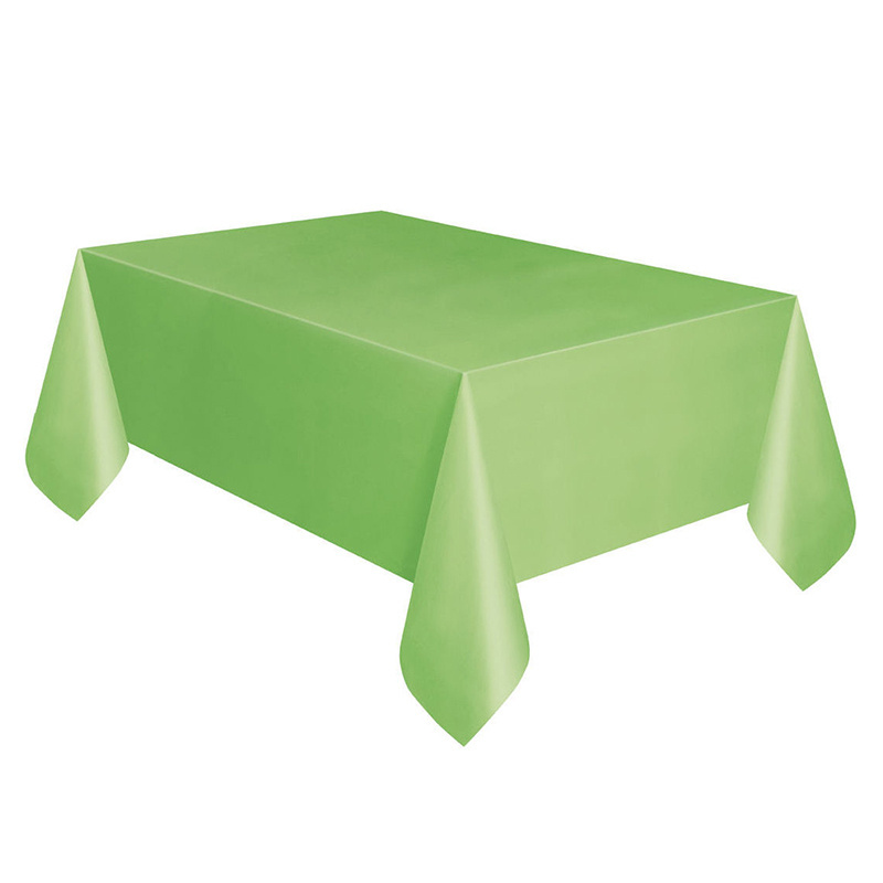 Rectangle Tablecloth Disposable Plastic Table Covers Pure ColorsWipe Clean Party Table Cloth Covers