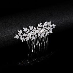 Wedding CZ Zircon Hair Comb Bride Head Ornaments Wedding Hair Combs Hair Accessories Bridal Diamond Women's Jewelry