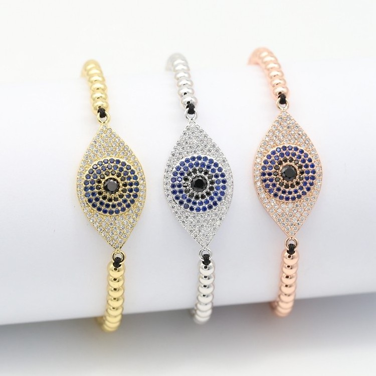 Turkish Evil Eye Bracelet With Color CZ Bracelet