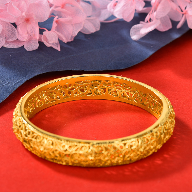 Simple Design Womens Bangles Bracelet Vietnam Gold Jewelry 18K /