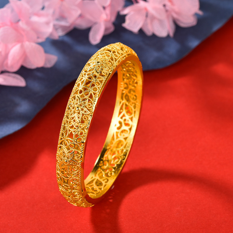 Simple Design Womens Bangles Bracelet Vietnam Gold Jewelry 18K /