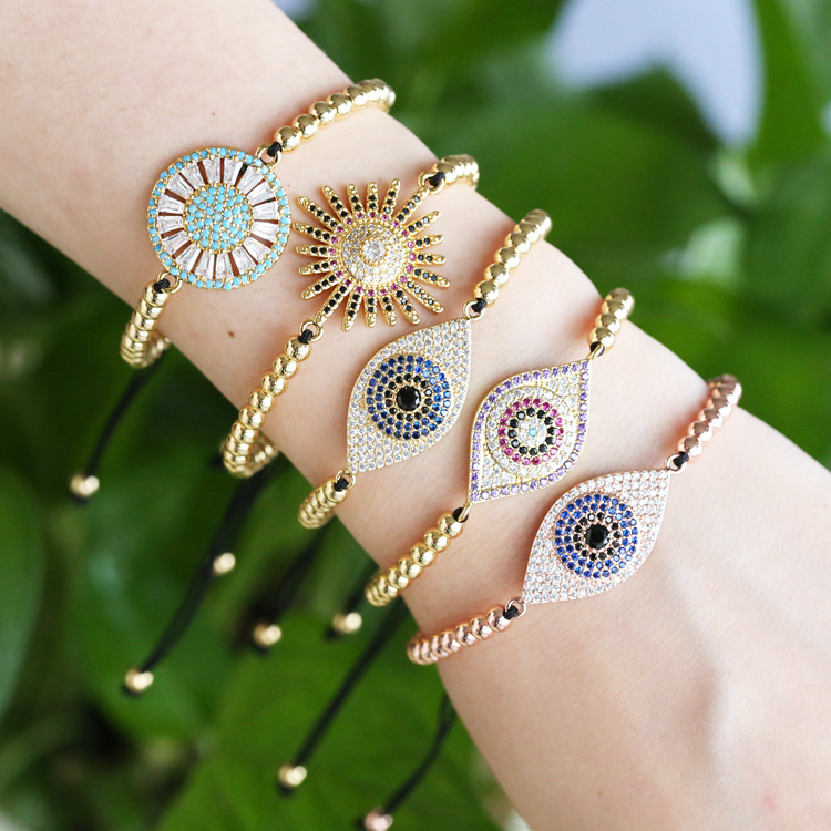 Turkish Evil Eye Bracelet With Color CZ Bracelet