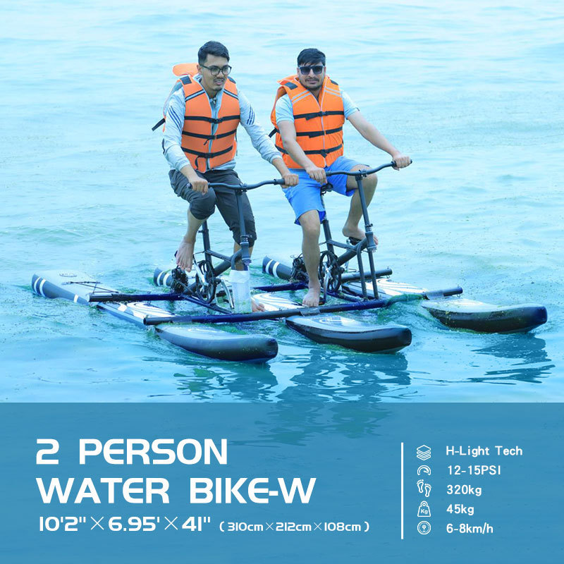 Favorite The latest inflatable water inflatable bike pedal boat bicycle for sale