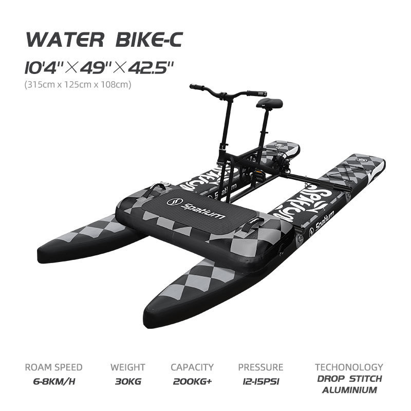 Favorite 2024 New arrival inflatable floating bicycle water bike pedal boats for sale