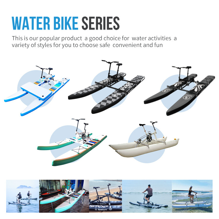 Favorite 2024 New arrival inflatable floating water bike pedal boats for sale