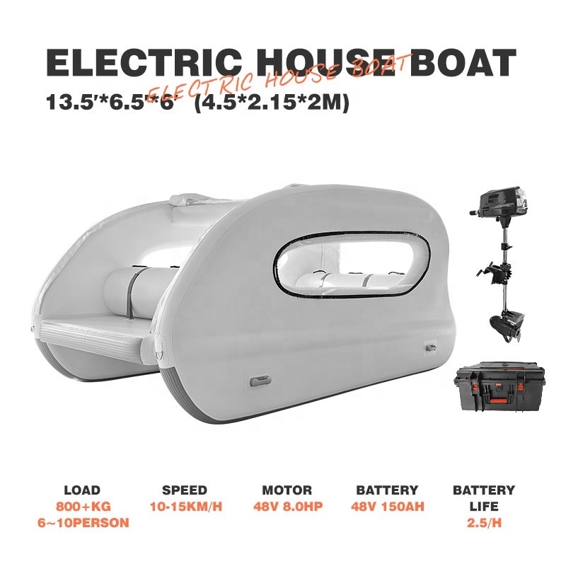 ELECTRICAT  the sun-powered fun powered Catamaran Cruising  Pontoon  foldable inflatable Solar house boat