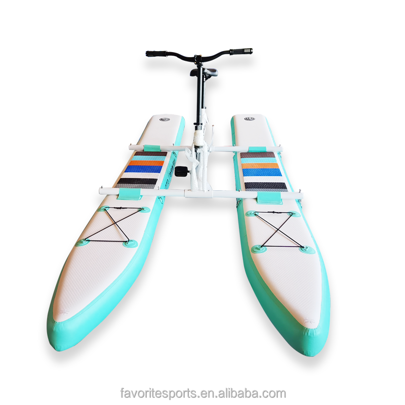 Favorite 2024 New arrival inflatable floating water bike pedal boats for sale