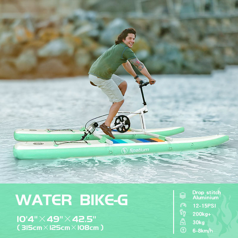 Favorite 2024 Stock New Trendy Inflatable water boat water hydrofoil bike pedal boats for sale