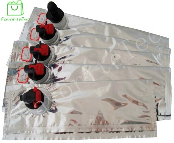 Aluminum Foil Valve Bag In Box For Liquid Wine Oil Water Juice Detergent With Tap Valve