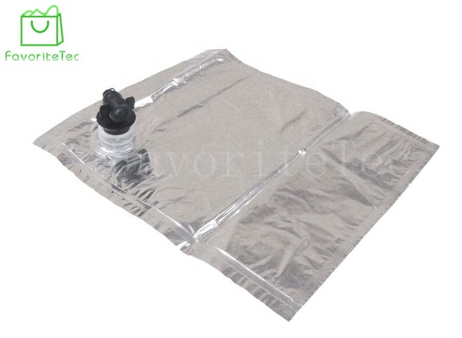 Aluminum Foil Valve Bag In Box For Liquid Wine Oil Water Juice Detergent With Tap Valve