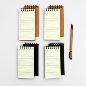 Small MOQ Recycled Kraft Pocket Size Mini Notepad Hand Notebook Spiral Notepad