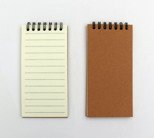 Small MOQ Recycled Kraft Pocket Size Mini Notepad Hand Notebook Spiral Notepad