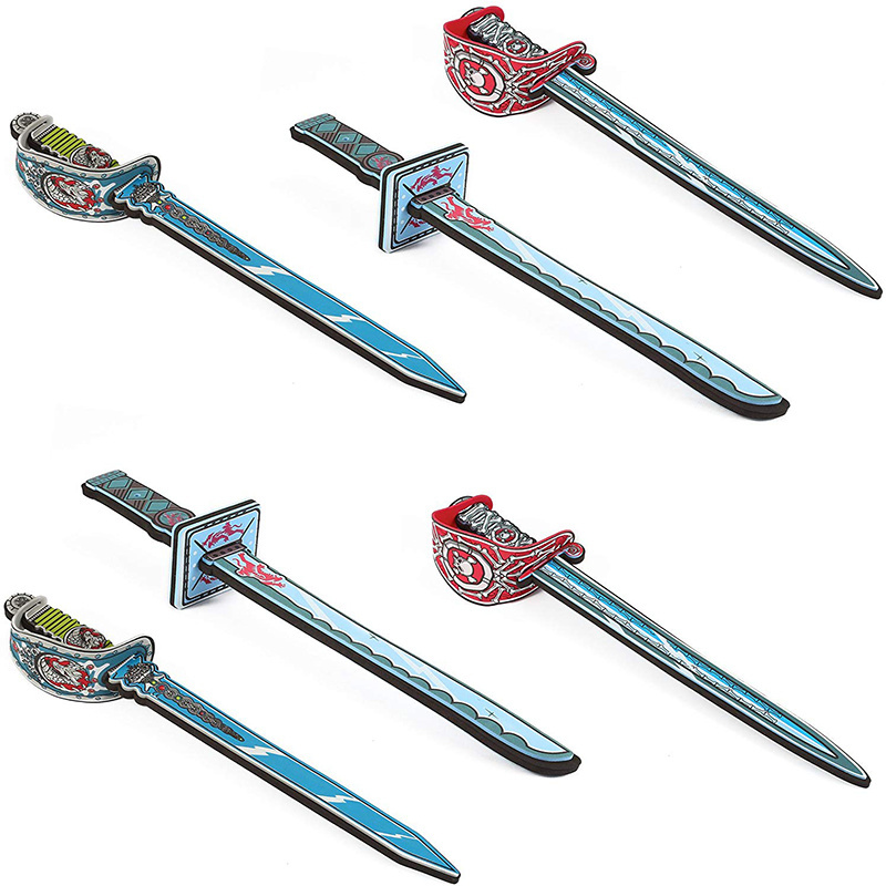 Samurai Warrior And Pirate Foam Swords Foam 6 Pack Large Toy Set For Kids.