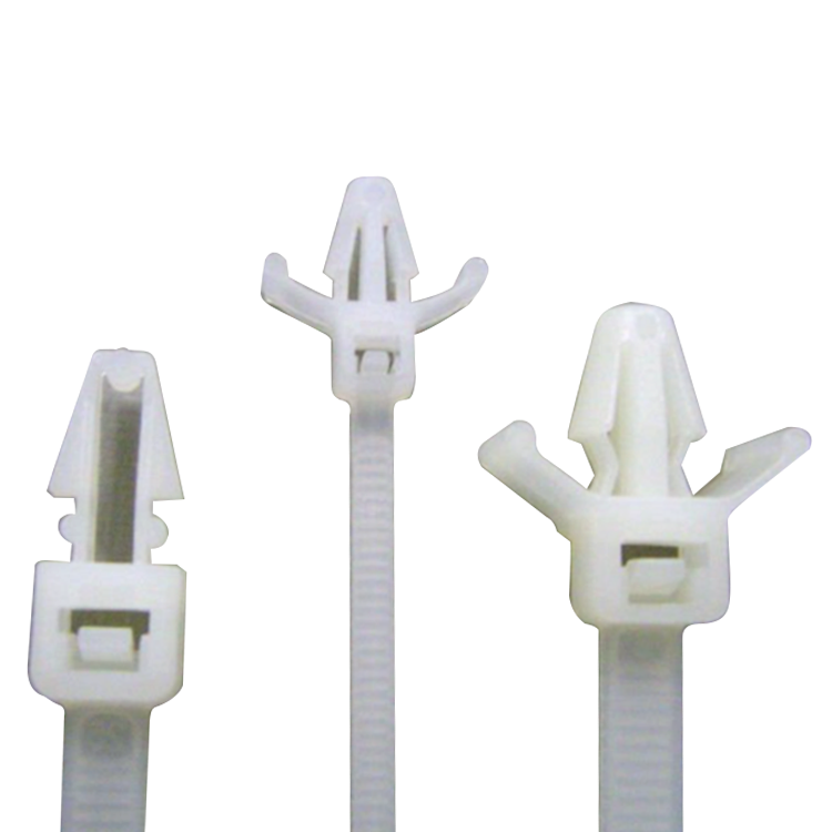 Strong self locking Approved Nylon Push Mount Cable Ties