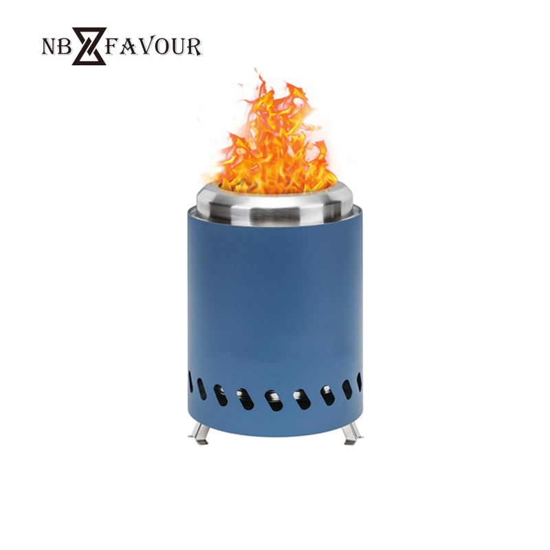 NB-FAVOUR Stainless Steel Portable  Campfire Stove Smokeless Wood Ignition bonfire Stove for Outdoor Camping Fire Pits