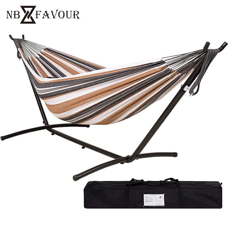 NB-FAVOUR Outdoor Double Camping Hammock Camping Swing Thick Canvas hammock tent for Garden Sports Home Travel