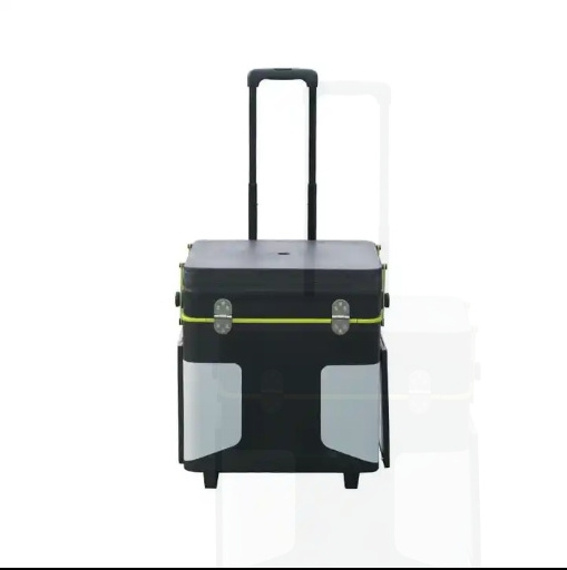 Portable mobile kitchen equipped with foldable cooking table and storage table for outdoor camping and picnics