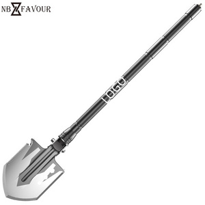 Folding shovel hoe Multifunctional 76cm camping gear defense safety shovel tool shove