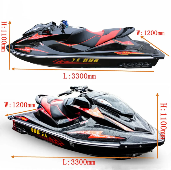 Fast Speed 4-stroke Racing Motorboat 1300CC Sea Sports Jet 1 Set Adult Electric Jet Ski 2024 4 Stroke Yuichai Boat Engine 150hp